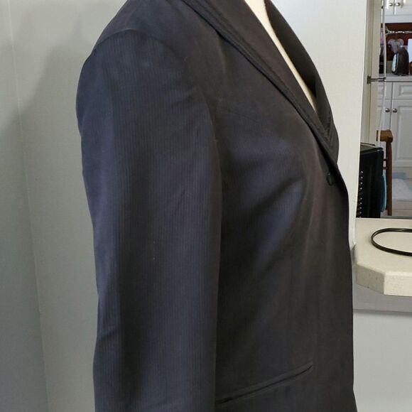 NANCY HELLER SAKS, BLACK 💯 % SILK JACKET. P Small, Dark Academia style. - Picture 5 of 9